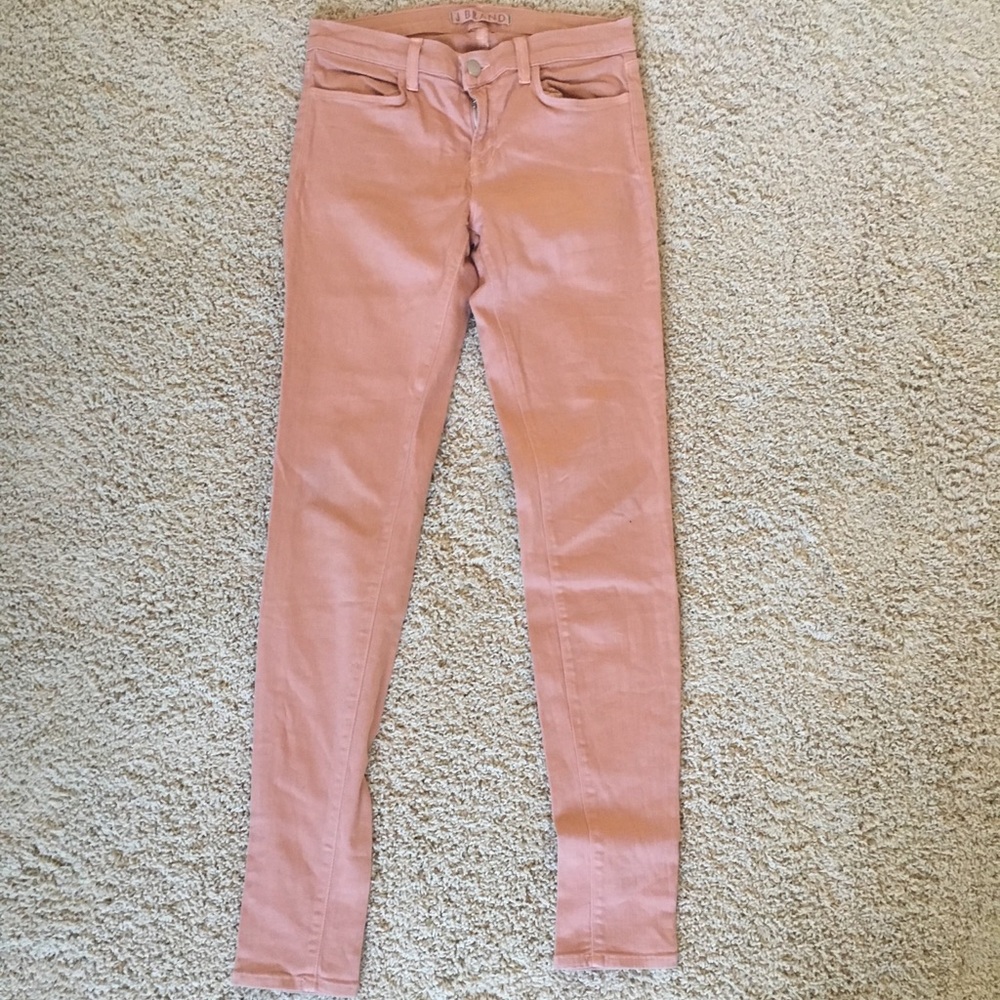 J Brand Peach/Nude Skinny Jeans